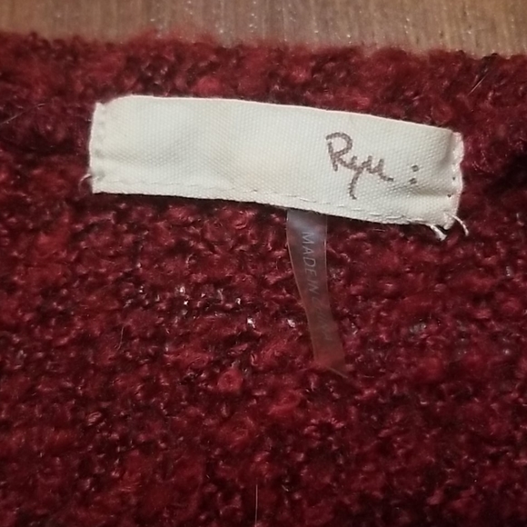 Modcloth Red Fuzzy Cardigan - Picture 4 of 9